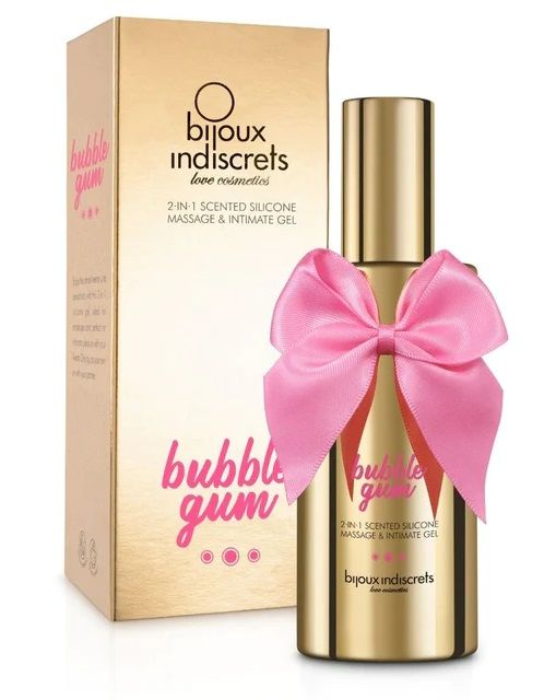 Гель с ароматом жвачки Bubblegum 2-in-1 Scented Silicone Massage And Intimate Gel - 100 мл. - Bijoux Indiscrets - купить с доставкой в Тюмени