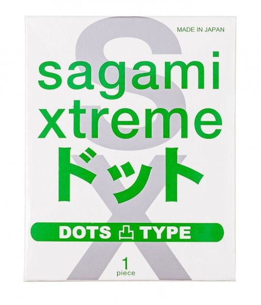 Презерватив Sagami Xtreme Type-E с точками - 1 шт. - Sagami - купить с доставкой в Тюмени