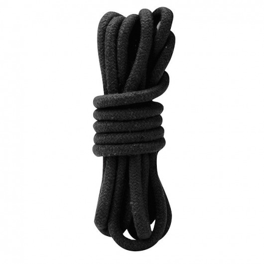 Черная хлопковая веревка для связывания - 3 м. - Lux Fetish - купить с доставкой в Тюмени