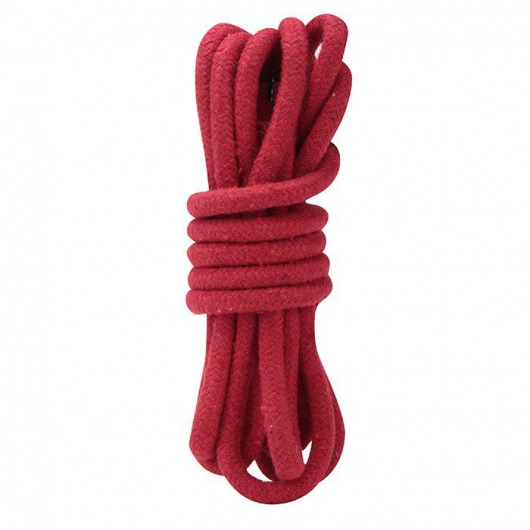 Красная хлопковая веревка для связывания - 3 м. - Lux Fetish - купить с доставкой в Тюмени