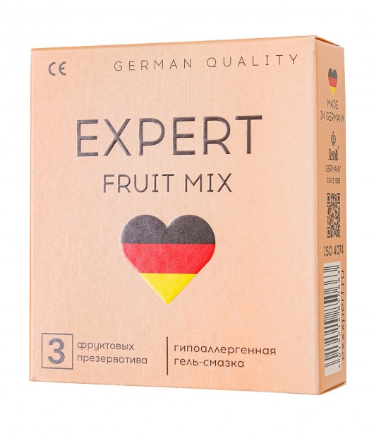 Ароматизированные презервативы EXPERT Fruit Mix - 3 шт. - Expert - купить с доставкой в Тюмени