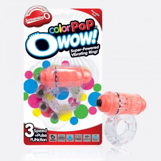 Неоновое оранжевое кольцо на пенис O wow! - Screaming O - в Тюмени купить с доставкой