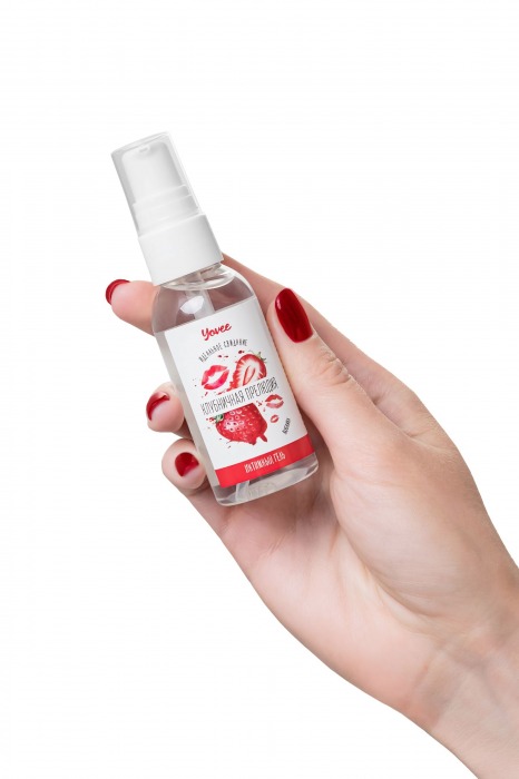 Съедобная гель-смазка Yovee «Клубничная прелюдия» с Д-пантенолом и вкусом клубники - 50 мл. - ToyFa - купить с доставкой в Тюмени