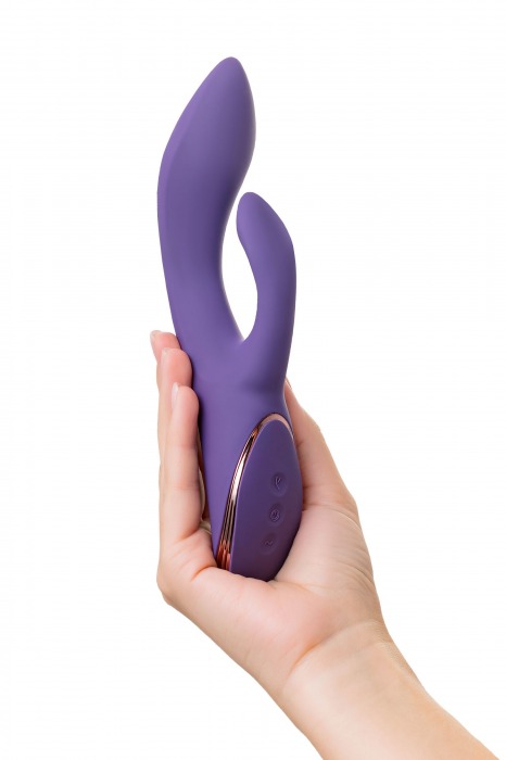 Фиолетовый вибратор-кролик Fingie с функцией Come-Hither - 21,6 см. - JOS