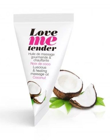 Съедобное согревающее массажное масло Love Me Tender Cocos с ароматом кокоса - 10 мл. - Love to Love - купить с доставкой в Тюмени