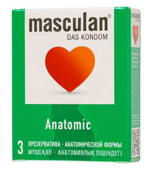 Презервативы анатомической формы Masculan Anatomic - 3 шт. - Masculan - купить с доставкой в Тюмени