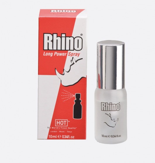 Пролонгирующий спрей для мужчин Rhino - 10 мл. - HOT - купить с доставкой в Тюмени