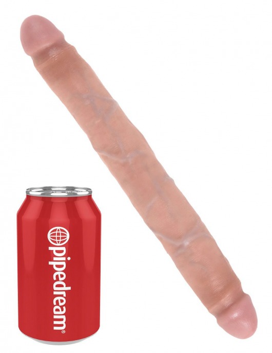 Телесный двусторонний фаллоимитатор 12  Slim Double Dildo - 30 см. - Pipedream