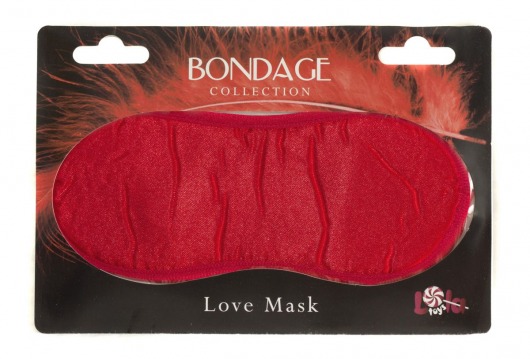 Красная маска на глаза BONDAGE - Lola Games - купить с доставкой в Тюмени