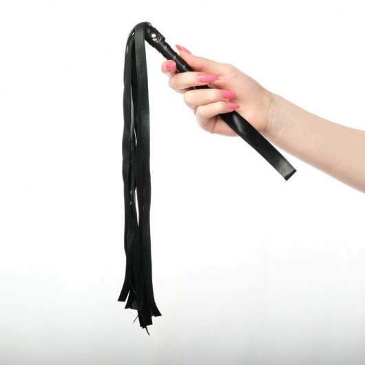 Черная плеть из эко-кожи с витой ручкой - 55 см. - Сима-Ленд - купить с доставкой в Тюмени