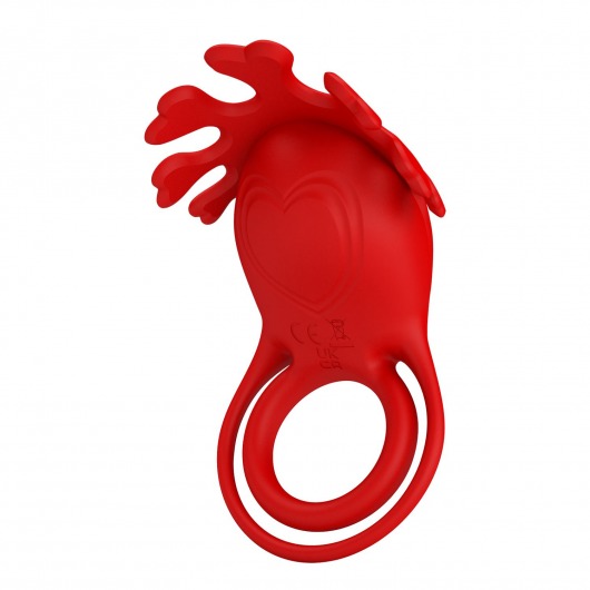 Красное эрекционное кольцо с вибрацией Ruben - Baile - в Тюмени купить с доставкой