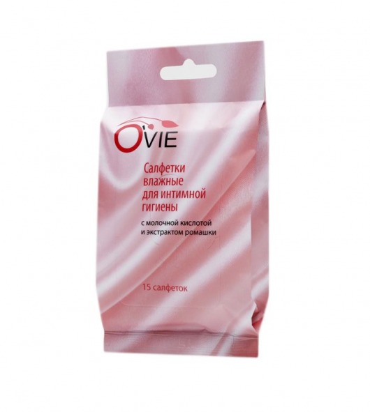 Влажные салфетки с молочной кислотой Ovie для интимной гигиены - 15 шт. - O`VIE - купить с доставкой в Тюмени