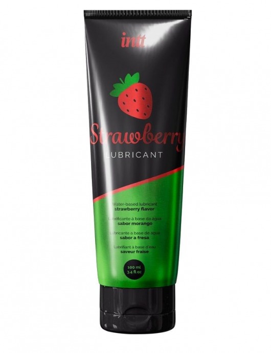 Смазка на водной основе с ароматом клубники Strawberry Lubricant - 100 мл. - INTT - купить с доставкой в Тюмени