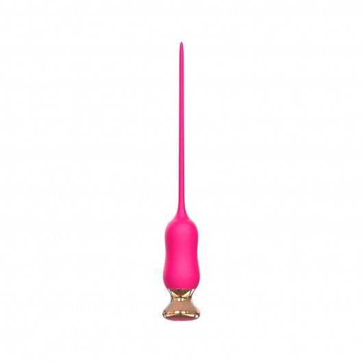 Розовый тонкий стимулятор Nipple Vibrator - 23 см. - I-MOON - купить с доставкой в Тюмени