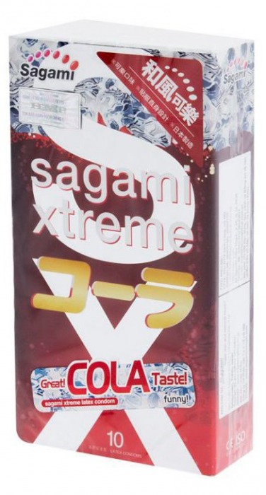 Ароматизированные презервативы Sagami Xtreme COLA - 10 шт. - Sagami - купить с доставкой в Тюмени