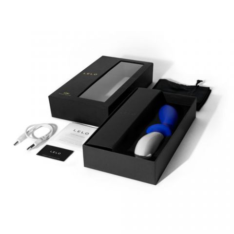 Синий перезаряжаемый вибростимулятор простаты Loki Federal Blue - 19,6 см. - Lelo - в Тюмени купить с доставкой