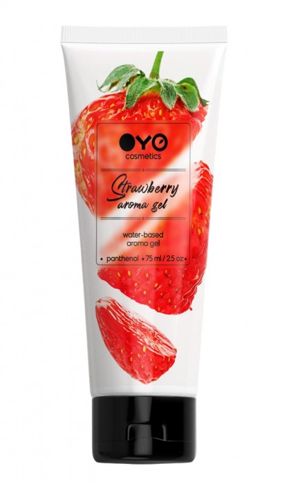 Лубрикант на водной основе OYO Aroma Gel Strawberry с ароматом клубники - 75 мл. - OYO - купить с доставкой в Тюмени