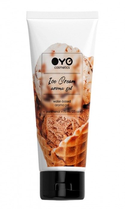 Лубрикант на водной основе OYO Aroma Gel Ice Cream с ароматом пломбира - 75 мл. - OYO - купить с доставкой в Тюмени