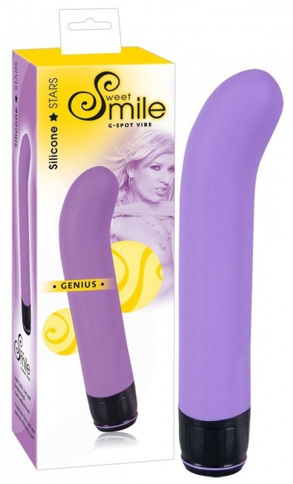 Фиолетовый вибратор G-точки Smile Genius - 20 см. - Orion