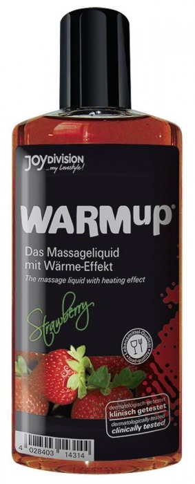 Разогревающее масло WARMup Strawberry - 150 мл. - Joy Division - купить с доставкой в Тюмени