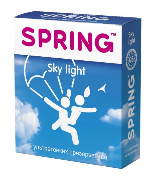 Ультратонкие презервативы SPRING SKY LIGHT - 3 шт. - SPRING - купить с доставкой в Тюмени