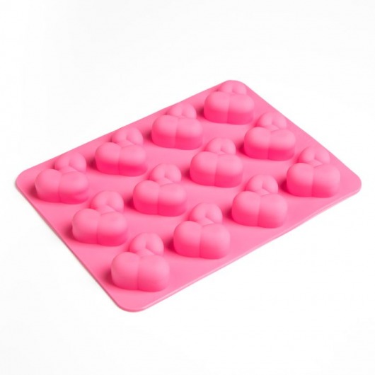 Ярко-розовая силиконовая форма для льда с фаллосами - Сима-Ленд - купить с доставкой в Тюмени