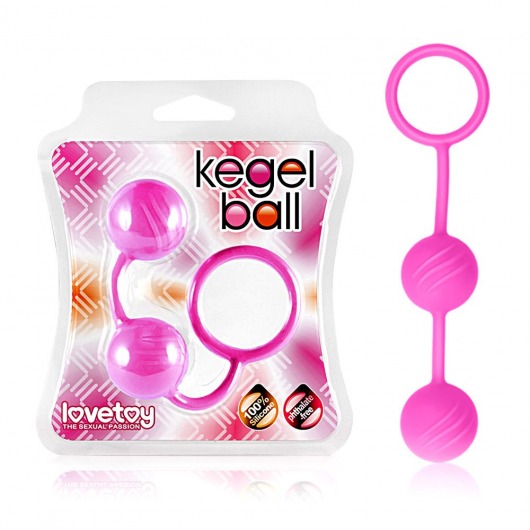 Розовые вагинальные шарики Kegel Ball - Lovetoy
