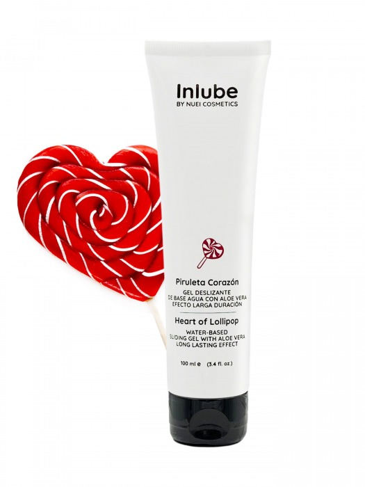 Смазка на водной основе Nuei Inlube Lollipop с алоэ вера и ароматом леденцов - 100 мл. - Nuei cosmetics - купить с доставкой в Тюмени