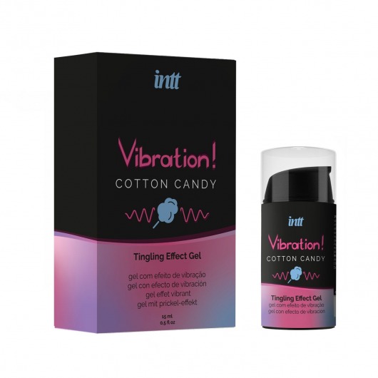 Жидкий вибратор Vibration Cotton Candy с ароматом сахарной ваты - 15 мл. - INTT - купить с доставкой в Тюмени