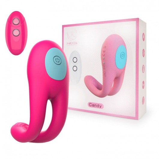 Розовое виброкольцо с пультом ДУ - I-MOON - в Тюмени купить с доставкой