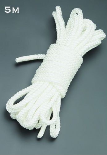 Белая шелковистая веревка для связывания - 5 м. - Sitabella - купить с доставкой в Тюмени