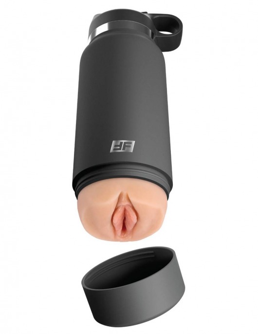 Серый мастурбатор в виде бутылки F*ck Flask - Pipedream - в Тюмени купить с доставкой