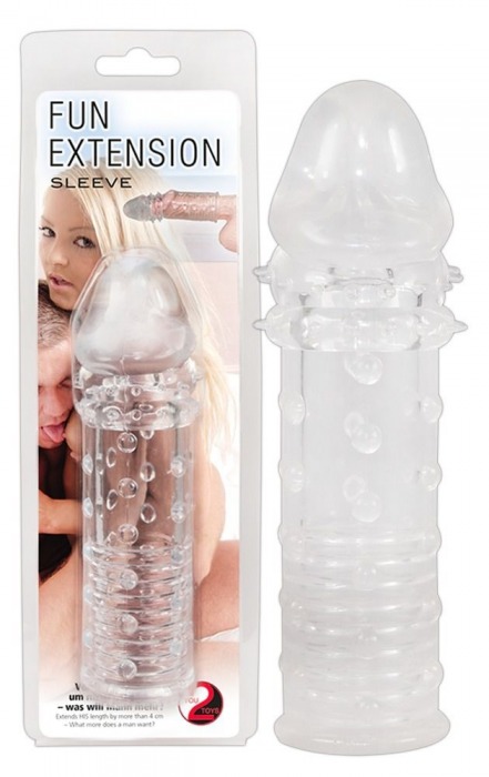 Прозрачная насадка на пенис Fun Extension - 16 см. - Orion - в Тюмени купить с доставкой