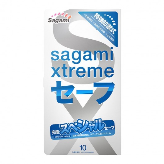 Презервативы Sagami Xtreme Ultrasafe с двойным количеством смазки - 10 шт. - Sagami - купить с доставкой в Тюмени