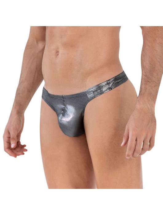 Серебристые трусы-тонги Chakra Thong - Clever Masculine Underwear купить с доставкой