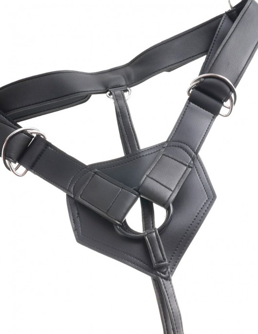 Страпон Harness со съемной чёрной насадкой King Cock 9 - 23 см. - Pipedream - купить с доставкой в Тюмени