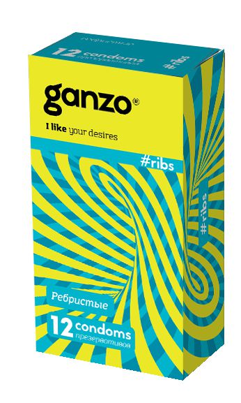 Презервативы с ребристой структурой Ganzo Ribs - 12 шт. - Ganzo - купить с доставкой в Тюмени