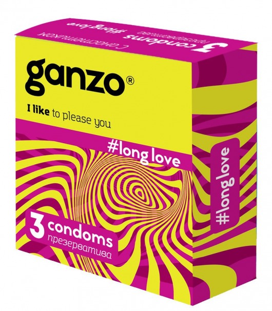 Презервативы с анестетиком для продления удовольствия Ganzo Long Love - 3 шт. - Ganzo - купить с доставкой в Тюмени