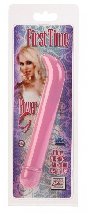 Розовый вибромассажер  FIRST TIME POWER G - 16 см. - California Exotic Novelties