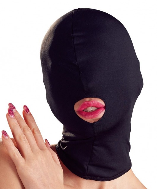 Черная закрытая маска с отверстием для рта - Orion - купить с доставкой в Тюмени