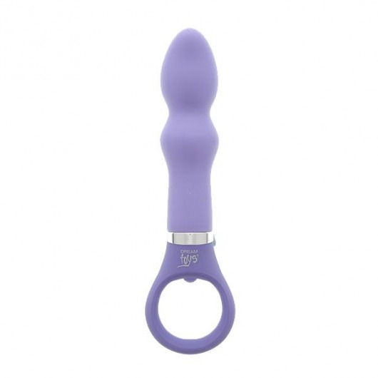 Фиолетовый анальный вибратор GOOD VIBES RING-G RIBBED - 15,5 см. - Dream Toys
