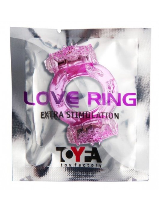 Розовое виброкольцо с двумя батарейками - Toyfa Basic - в Тюмени купить с доставкой
