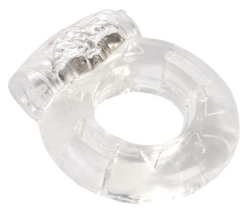 Толстое прозрачное эрекционное кольцо с вибратором - Toyfa Basic - в Тюмени купить с доставкой