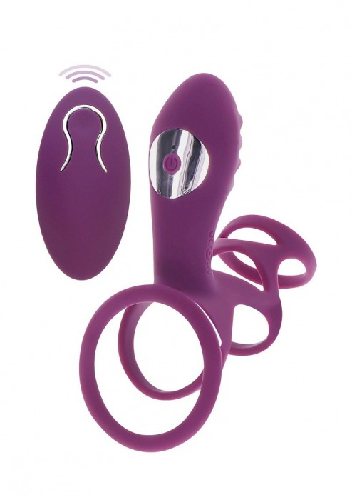 Фиолетовая эрекционная вибронасадка Halo Halo C-Ring Sleeve - Toy Joy - в Тюмени купить с доставкой