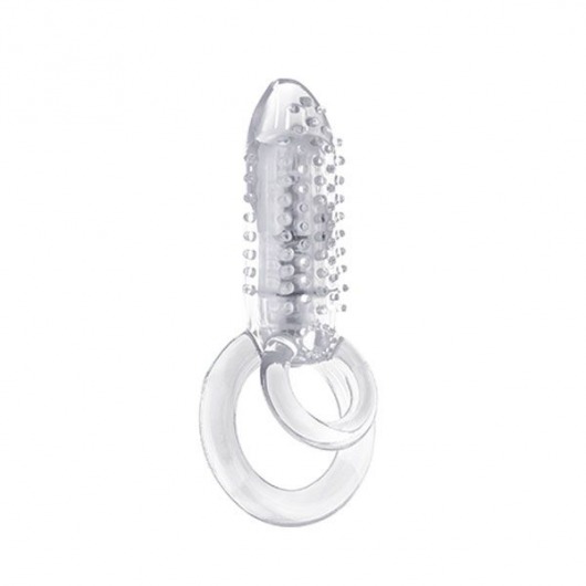 Прозрачное эрекционное кольцо с вибрацией DOUBLE O 8 CLEAR - Screaming O - в Тюмени купить с доставкой