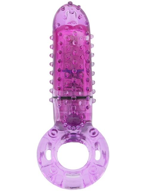 Фиолетовое эрекционное кольцо с вибрацией и пальчиком OYEAH PURPLE - Screaming O - в Тюмени купить с доставкой
