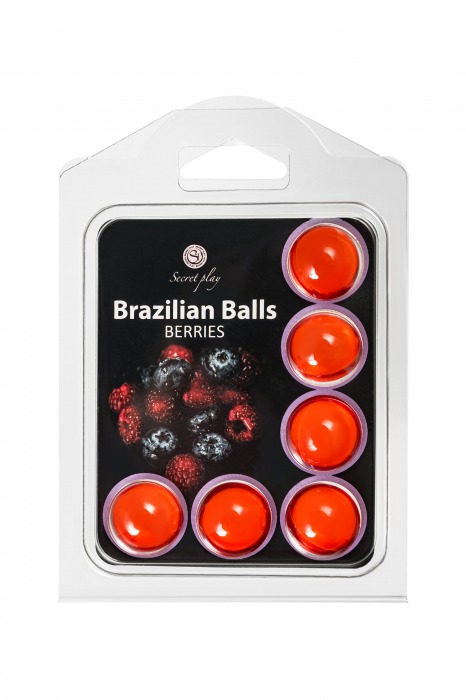 Набор из 6 шариков с массажным маслом Brazilian Balls с ароматом ягод - Secret Play - купить с доставкой в Тюмени