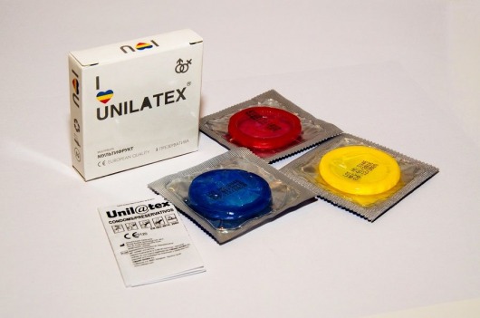 Разноцветные ароматизированные презервативы Unilatex Multifruits - 3 шт. - Unilatex - купить с доставкой в Тюмени