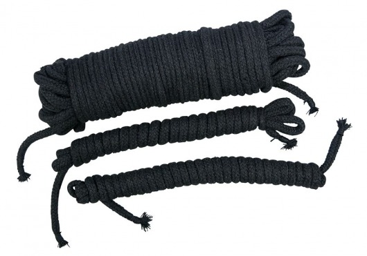 Чёрные хлопковые верёвки для бондажа - Orion - купить с доставкой в Тюмени