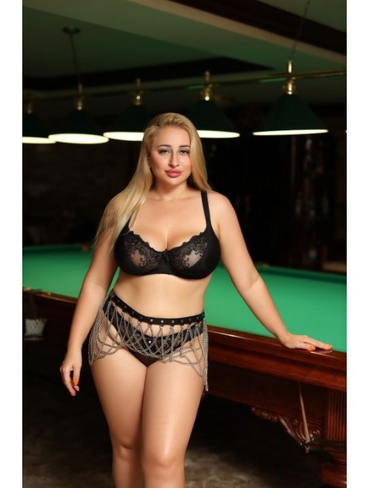 Черно-серебристый пояс-юбочка plus size Efra - БДСМ Арсенал - купить с доставкой в Тюмени